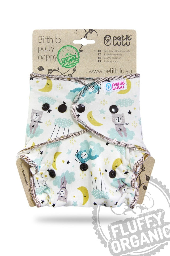 Petit Lulu Maxi Night fluffy organic nachtluier velcro/drukknoopjes