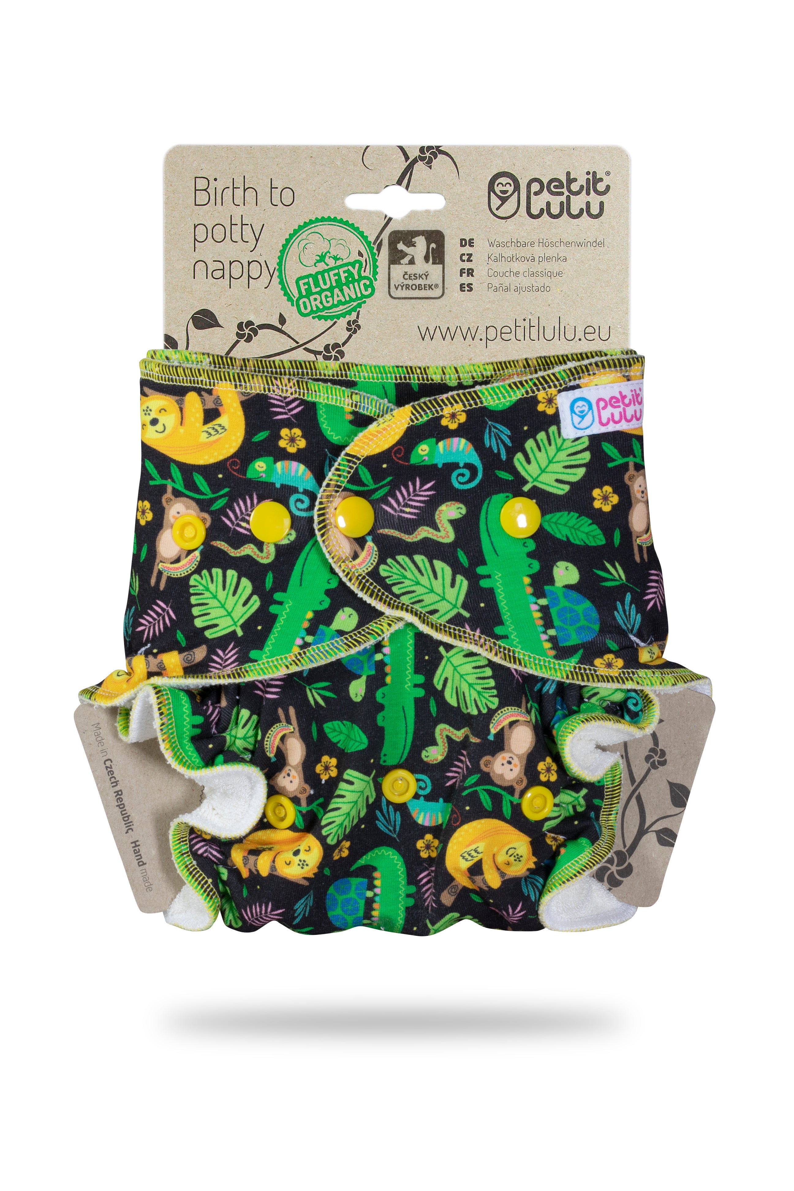 Petit Lulu Maxi Night fluffy organic nachtluier velcro/drukknoopjes